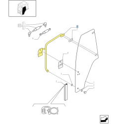 Ramię lewe szyby drzwi CNH