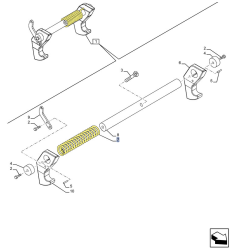 Sprężyna zaczepu dolnego CNH