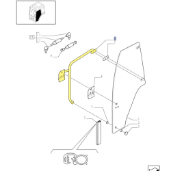 Ramię prawe szyby drzwi CNH
